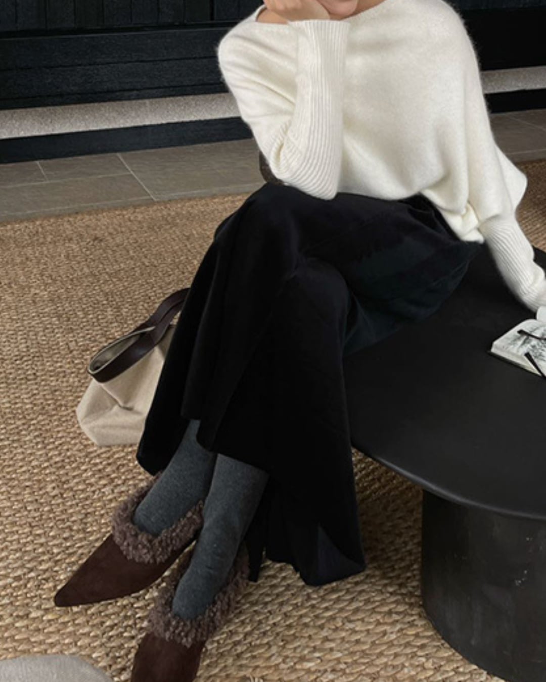 フレアベルベットスカート A25348