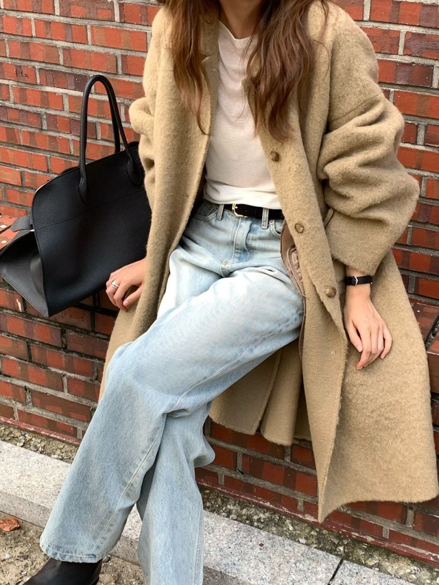 (予約) verveine / Lea alpaca handmade coat 2color