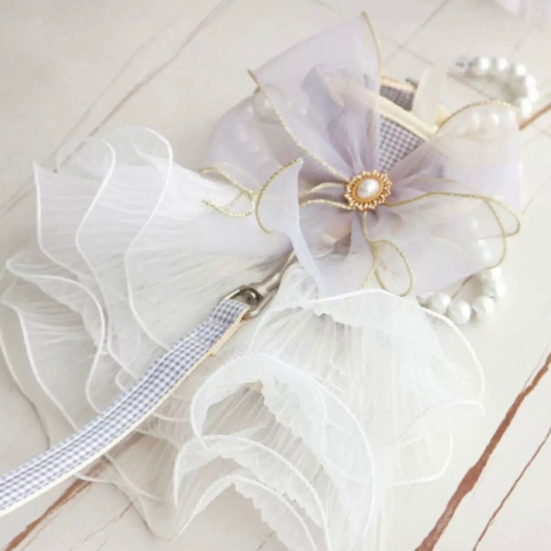 フリルリボン ハーネス&リード 00192