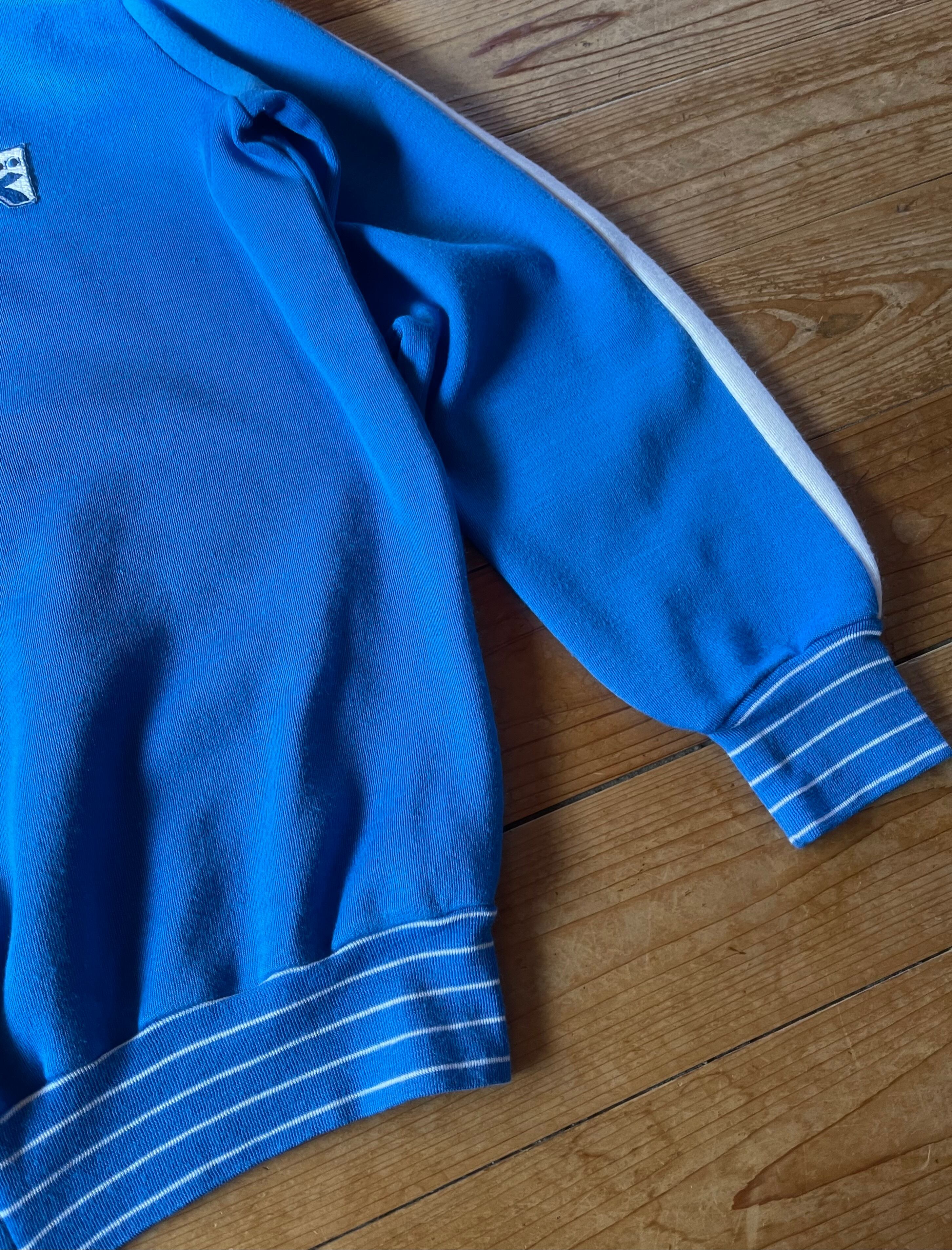 80~90's DIADORA ノーカラートラックジャケット ユーロ古着 made in