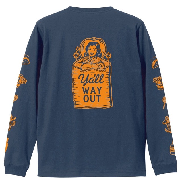 NAVY F.T Ya'll way out Long Tee