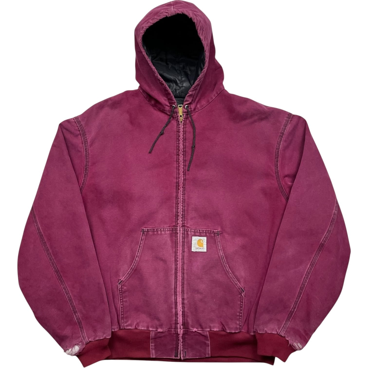 《XL》Carhartt カーハート アクティブジャケット 超希少カラー RBY フェード ダメージ ハチノス ワンポイントロゴ 星タグ no.10607