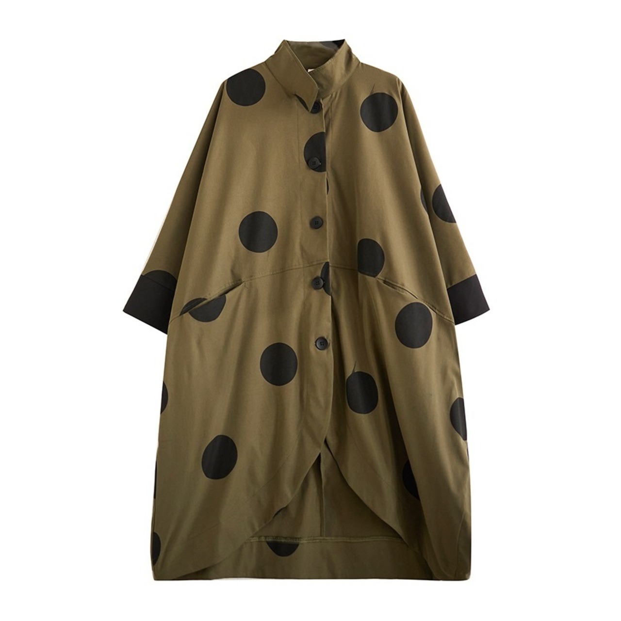 Oversized Polka Dot Long Coat / オーバーサイズ ポルカドット コート