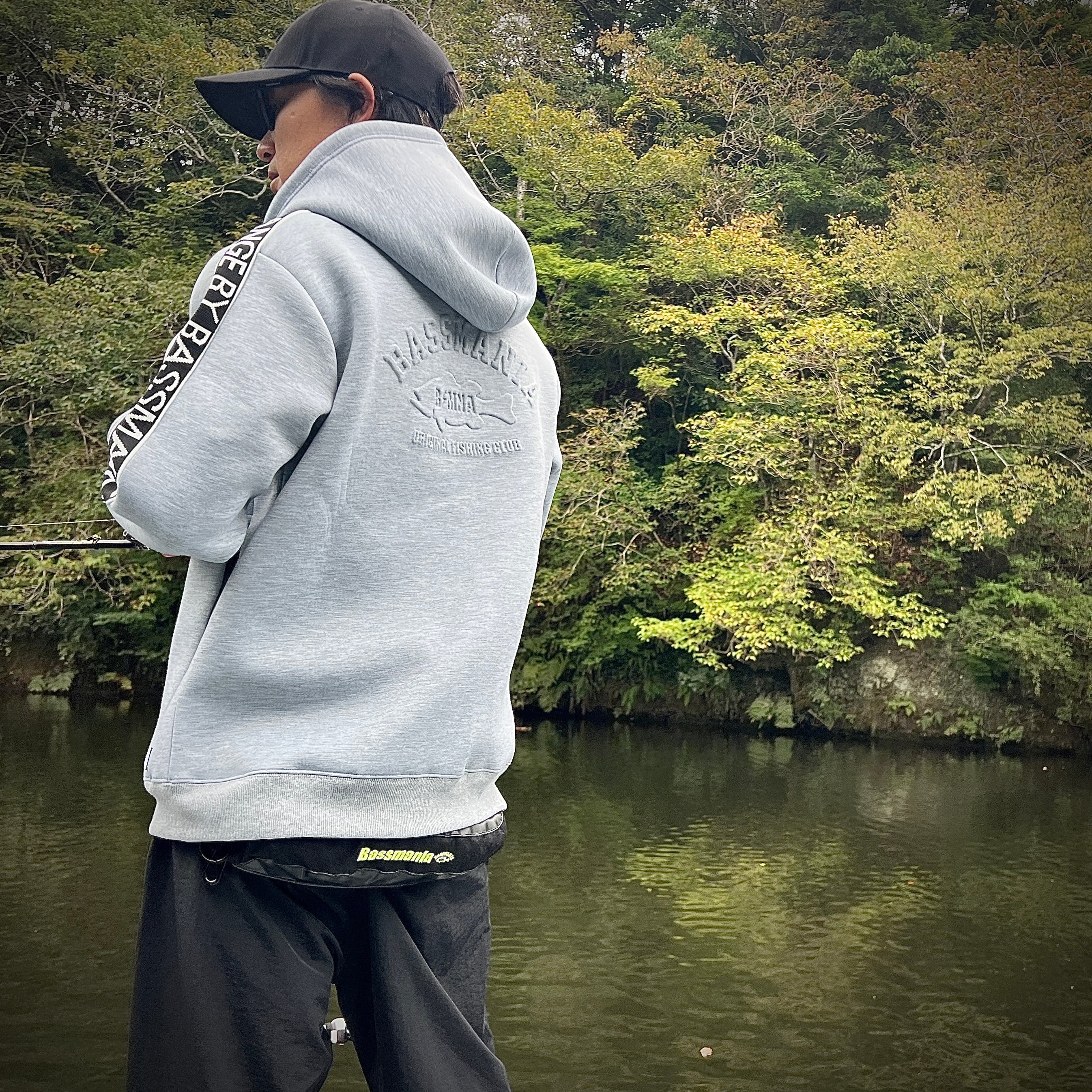 Emboss Logo Sponge Bonding Zip ［GRY］［LIMITED］ | bassmania.jp