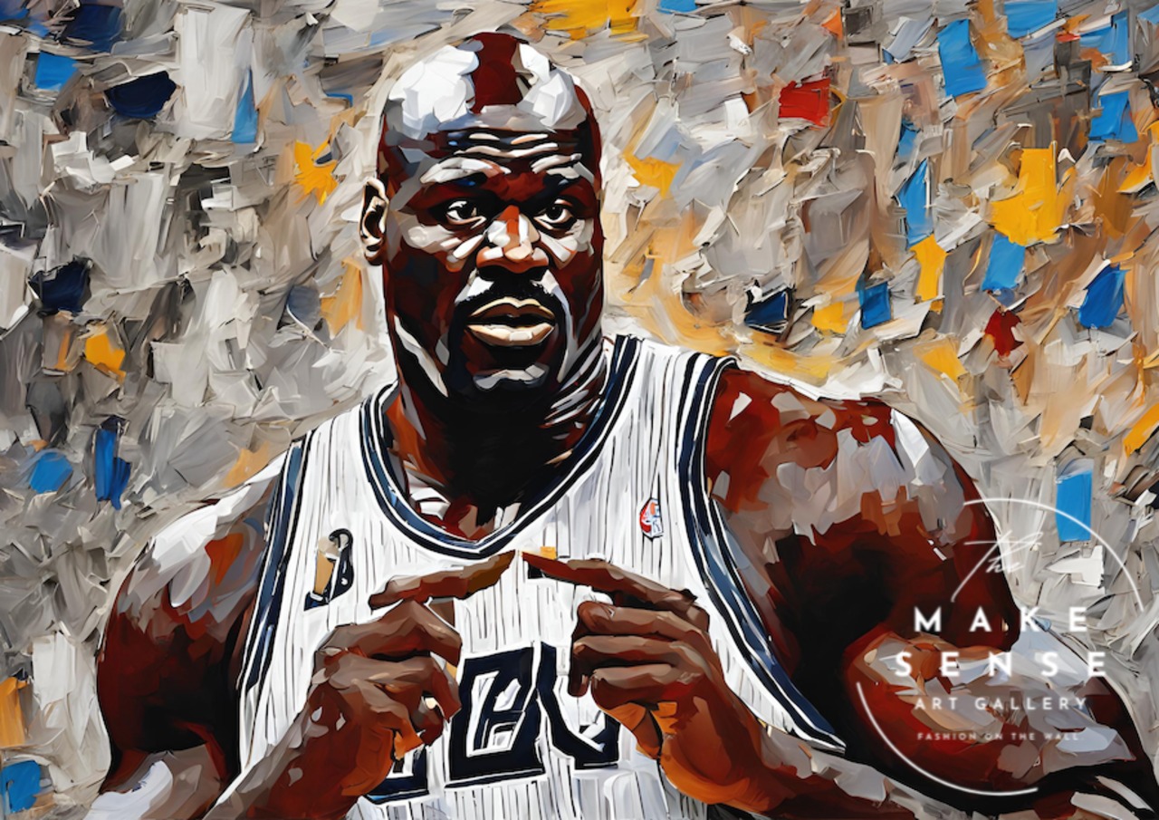 The Big Aristotle|NBAレジェンドをオマージュしたモダンアートポスター|知性とパワーを象徴するスタイリッシュなインテリアアートA2ポスター