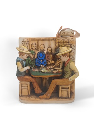 ヴィンテージ雑貨 70’s ゴールドラッシュ ウィスキーボトル（Haas Brothers Faro Bank）