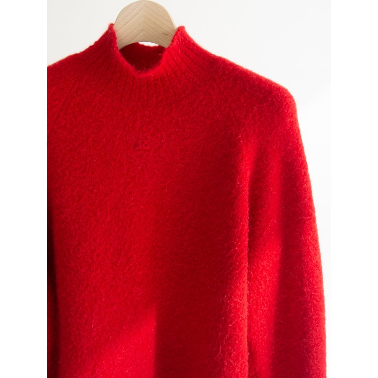 【courreges】Made in China Acrylic-Nylon-Mohair-Wool-Polyurethane Sweater（クレージュ 中国製 モヘヤ混アクリルセーター ニットプルオーバー）