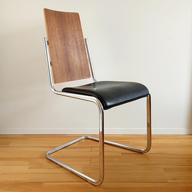 ドイツ TECTA "B17 DINING CHAIR" 本革xウォールナット B