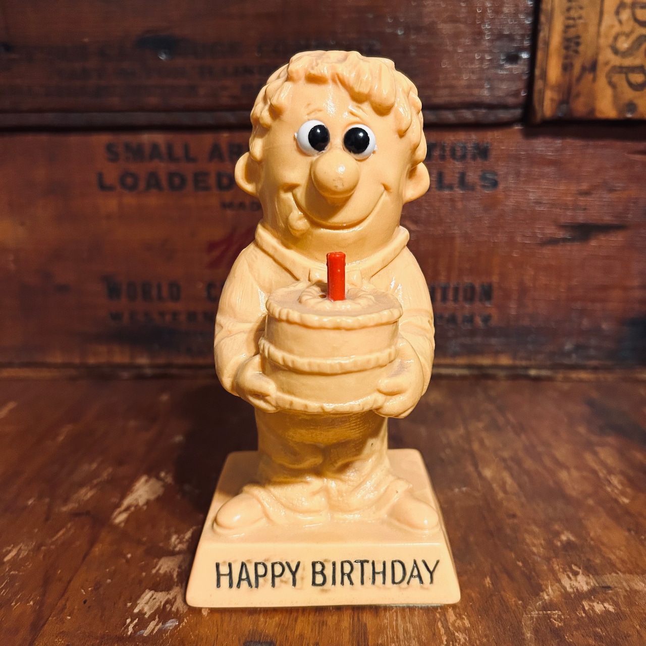 1970 ラス&ウォレス・ベリー ヴィンテージ メッセージドール R&W BERRIES “HAPPY BIRTHDAY” Sillisculpt D-660