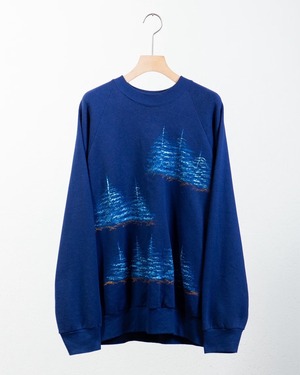 both sides raglan printed sweat