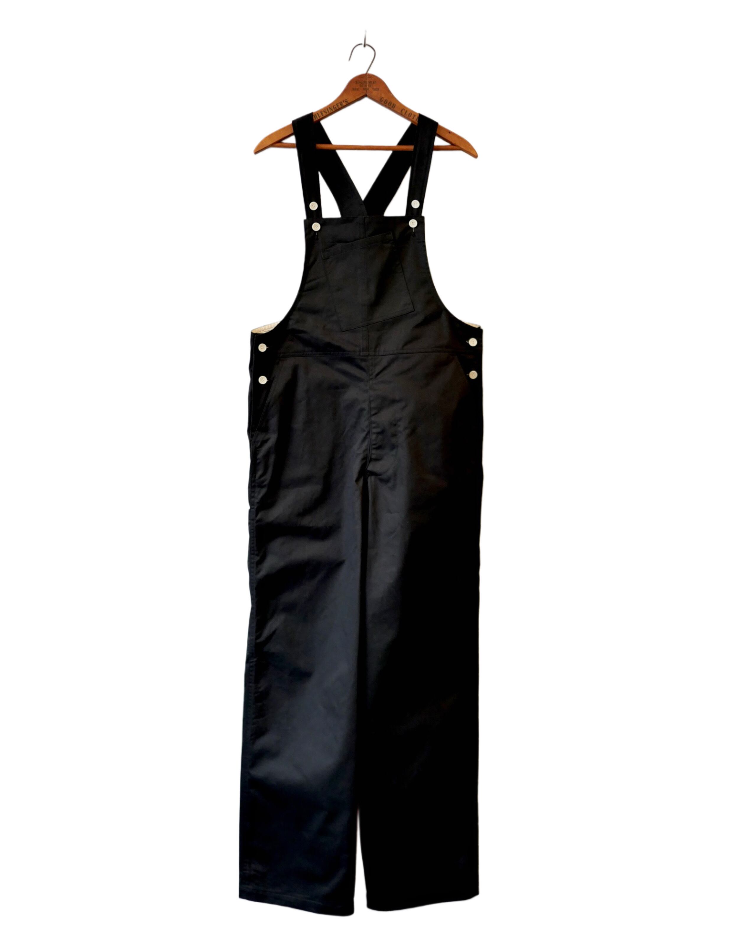  originals ブラックジャージ生地 オーバーオール Mサイズ R&D.M.Co- no.7691b CHINO CLOTH OVERALLS Black M | Cieloazulmat