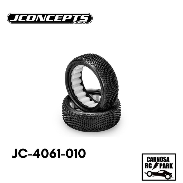 【JCONCEPTS ジェイコンセプト】ファズバイト・ワイド2WDフロントタイヤ【ピンクコンパウンド/インナ付き/2ケ入】[JC-4061-010]