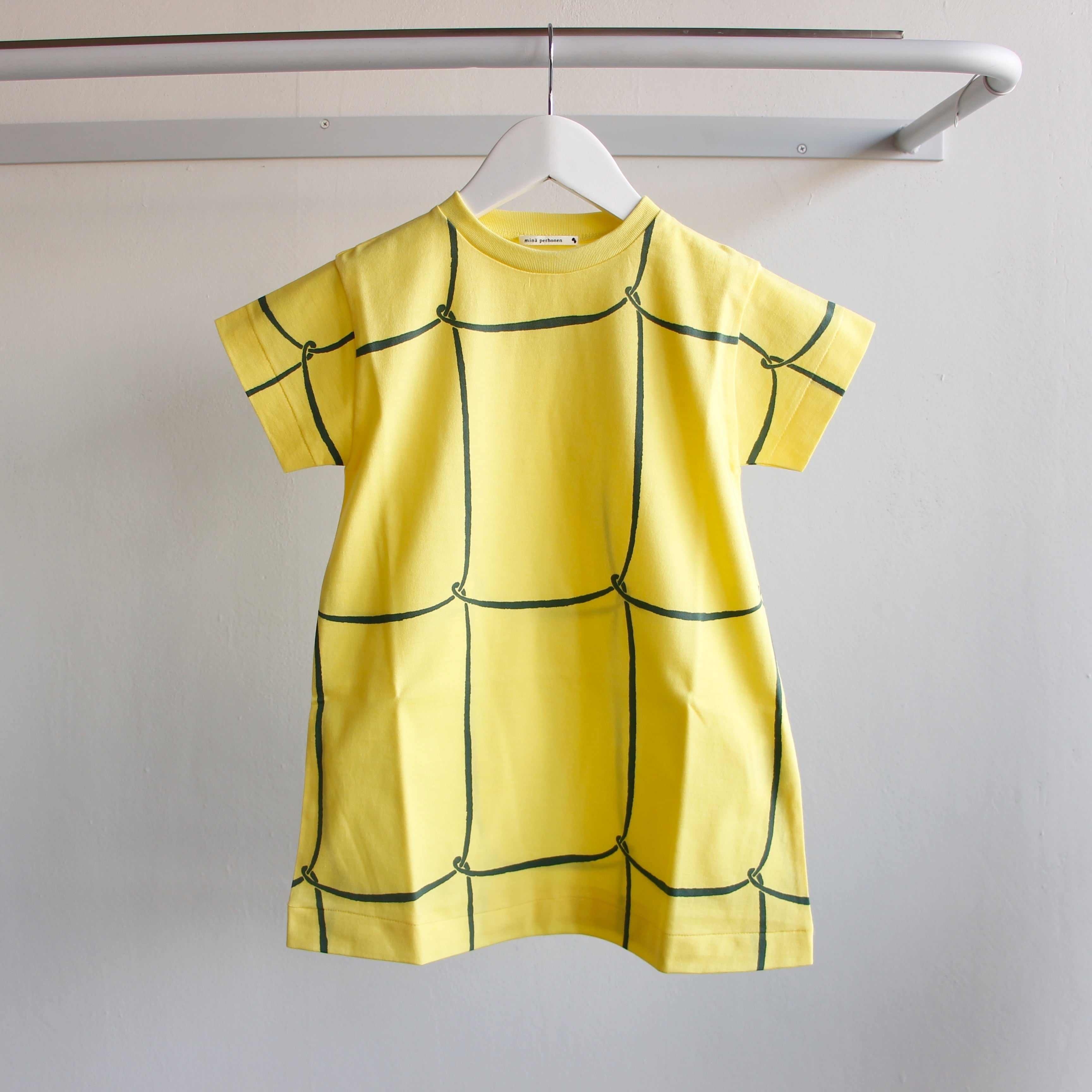 ミナペルホネン　ワンピース　ribbon frame ワンピース　日本製 mina perhonen 2018SS》ribbon frame ワンピース / yellow / 80・90cm