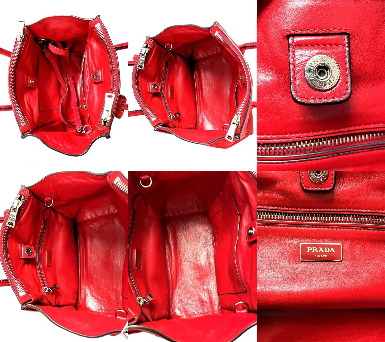 PRADA プラダ 2way トート ハンドバッグ ＆ ショルダーバッグ プレート
