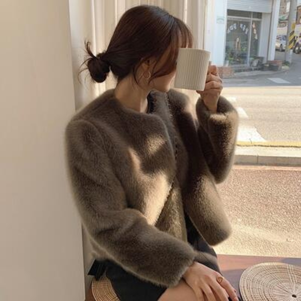 エレガント✨ミンク染色ファーミドル丈コート お出かけ女子会に最適 全 
