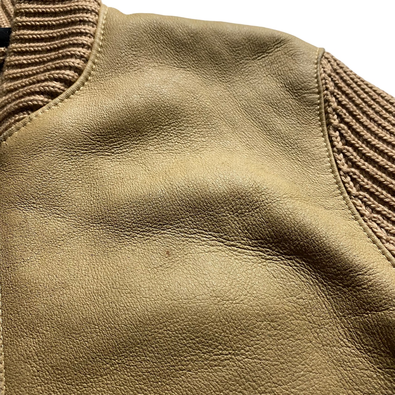 NEIL BARRETT mouton panel drivers knit jacket