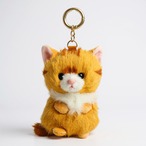【ぬいぐるみチャーム】チャシロ／キーリング 猫 マスコット 動物 お土産 ギフト