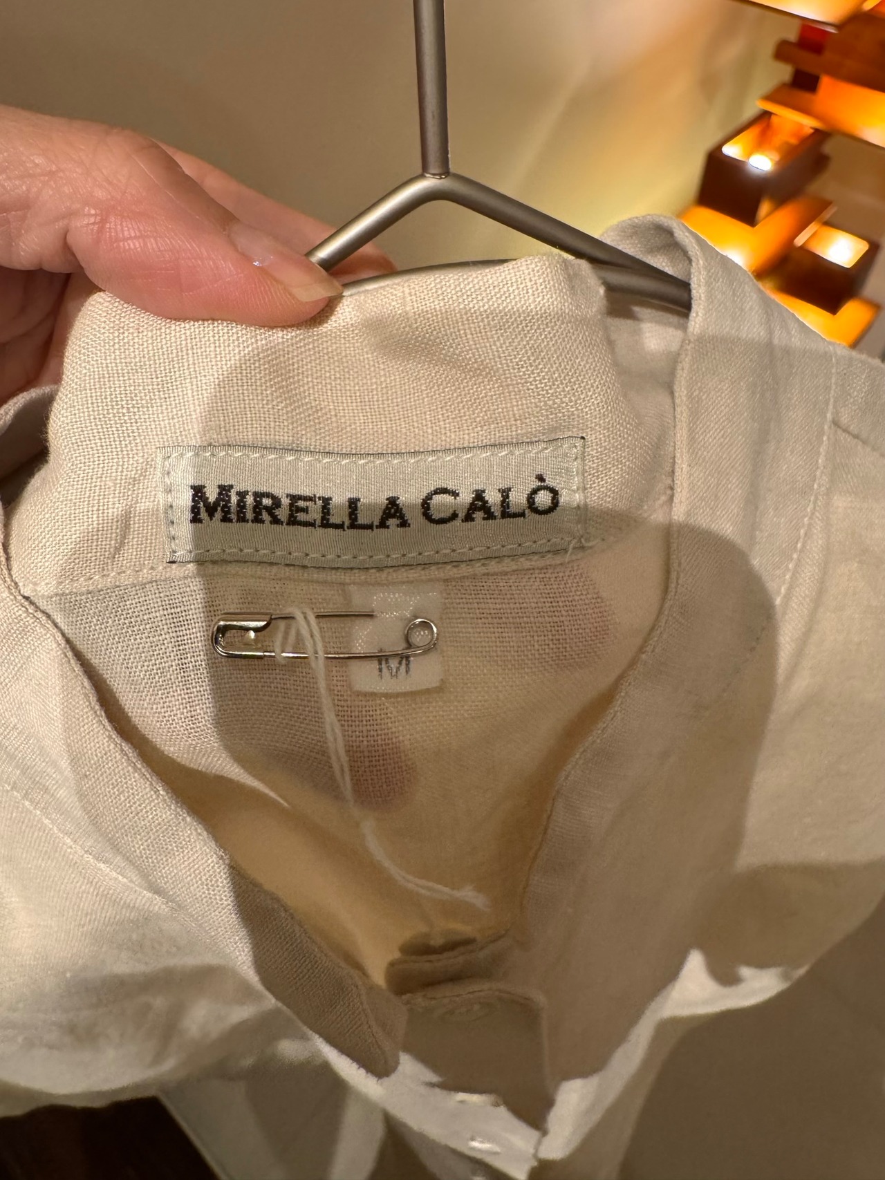 MIRELLA CALO リネンノースリーブシャツ