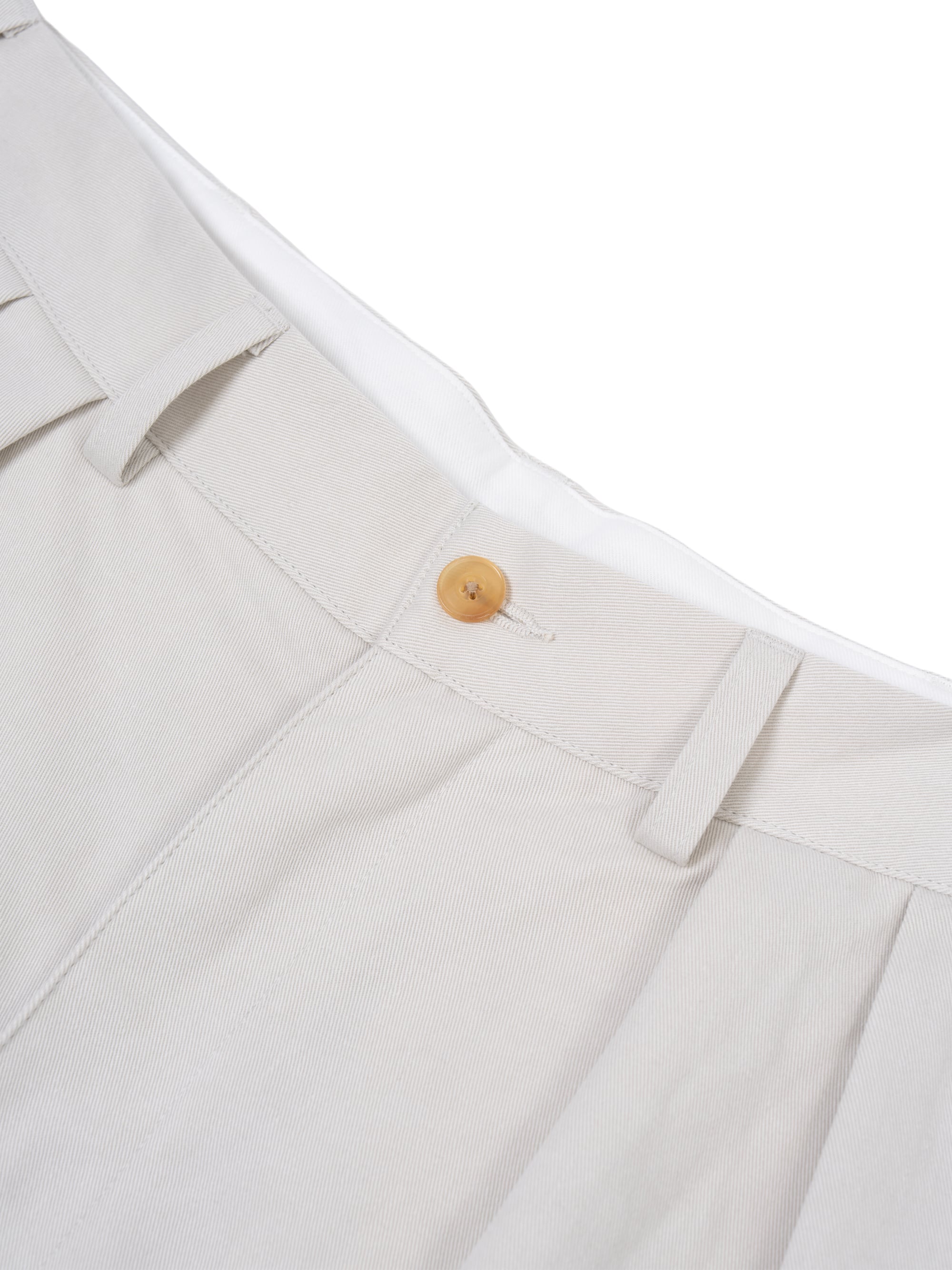 Cotton 2tuck Washed Chino Shorts (ivory) | OVY