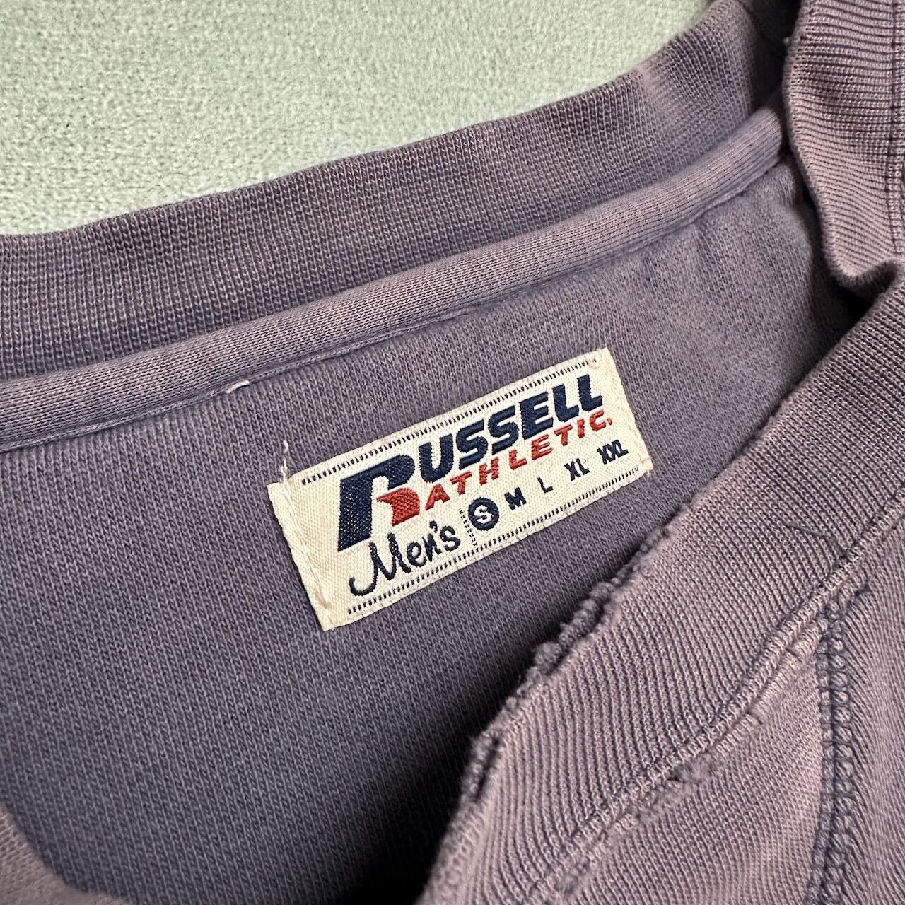90s〜00s PLUMA RUSSELL スウェット フェードチャコール L 90s〜00s RUSSELL ATHLETIC Plain Sweatshirt . (Size：L Model