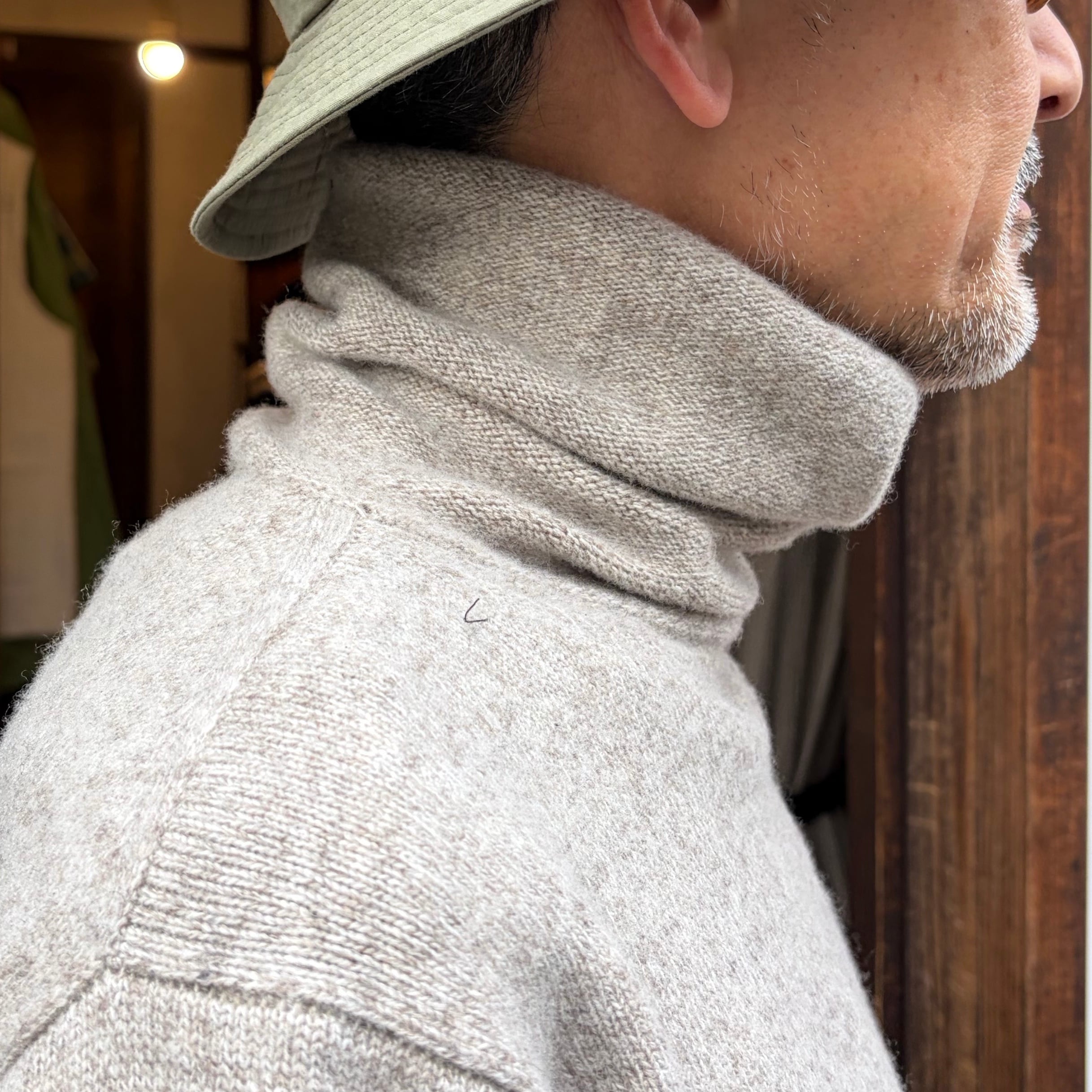 YAECA / ヤエカ ナチュラルウールニット ハイネック #14252 NATURAL L