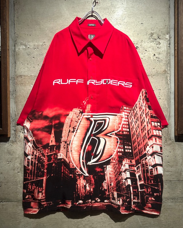 【Caka】“RUFF RYDERS” Street Graphic Vintage Loose S/S Shirt