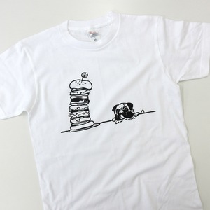 よだれ パグ Tシャツ dog59 犬 ブヒ パグ 好き 服 ゆるい イラスト