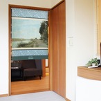 【受注生産】 のれん モネ アルジャントゥイユの散歩道 幅85ｘ丈120cm