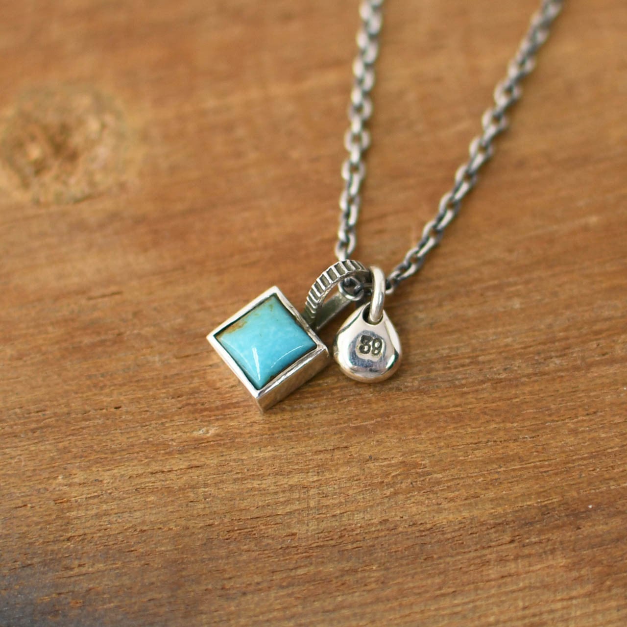 高尾山　SunKu（サンク）　39 ネックレス　ターコイズ Sunku 39 [サンク] Square Turquoise Necklace [SK-182] スクエア