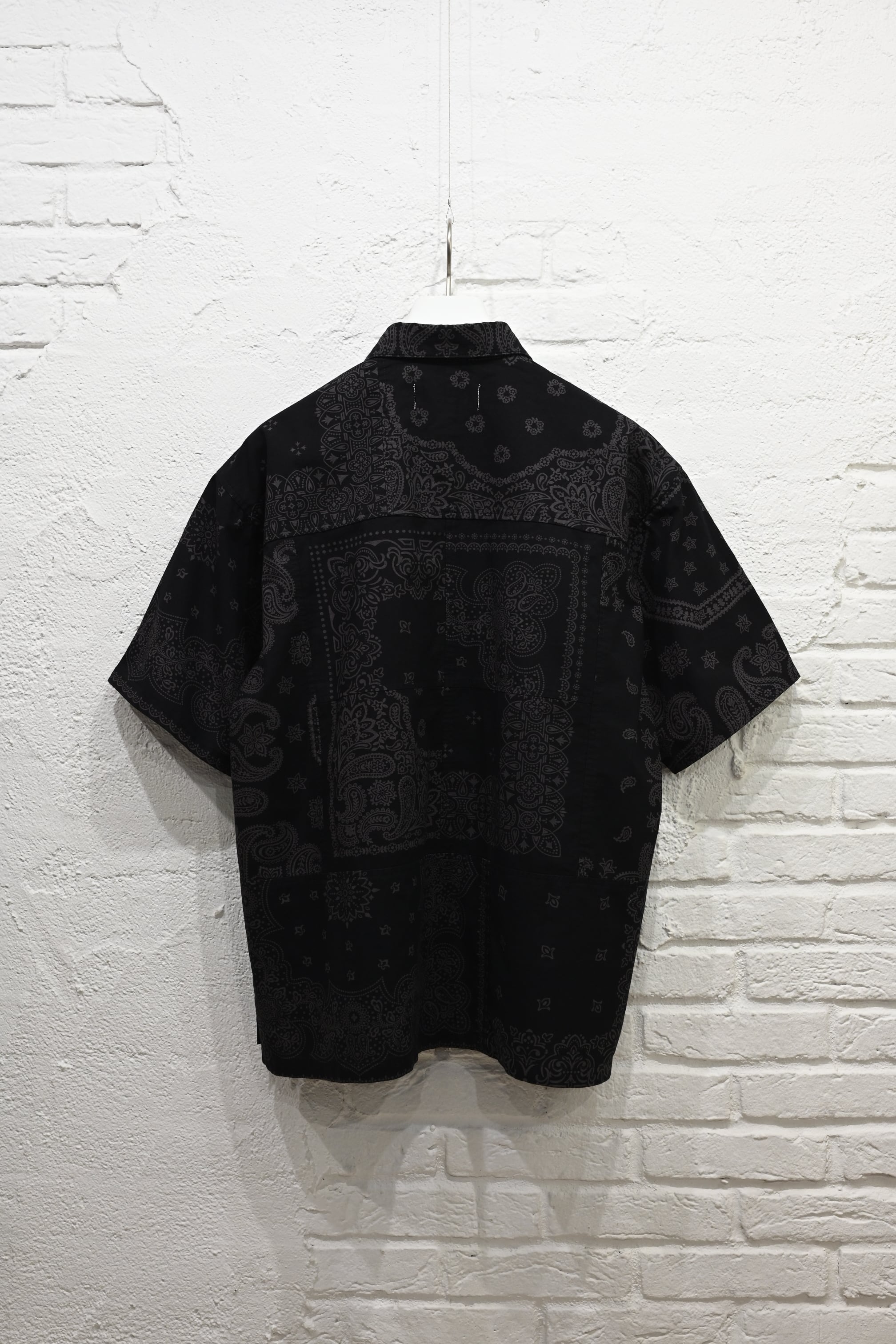Bandana Short-sleeve Shirt c/# Black Dyed | MIYAGIHIDETAKA