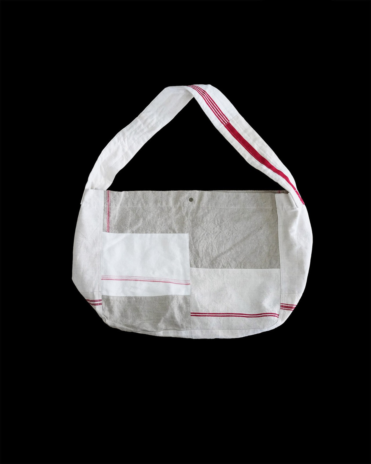 used linen postman bag