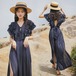 セットアップ ブラウス ノースリーブ パンツ スリット ストライプ 大人可愛い カジュアル きれいめ 春夏 お出かけ リゾート ハイウエスト