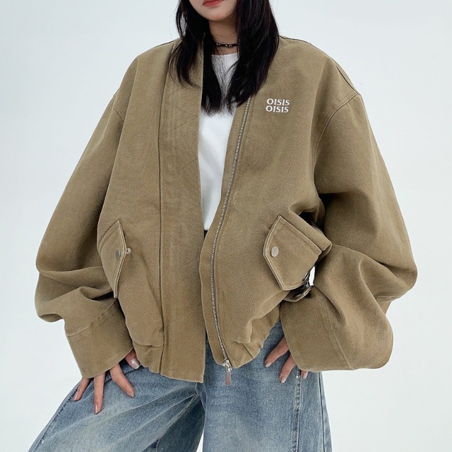 ジップアップ オーバーサイズ ジャケット L00296