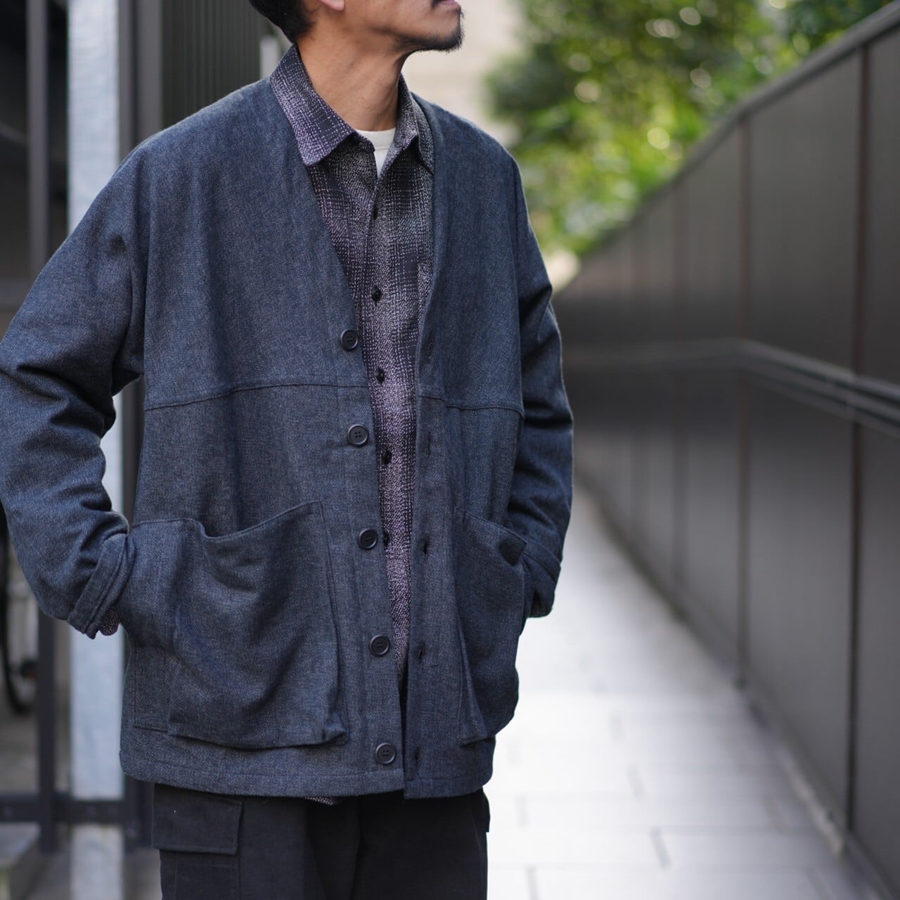 SASSAFRAS(ササフラス) / Digs Crew Carde Jacket -Black- (SF SASSAFRAS(ササフラス) / Digs Crew Carde Jacket -Black- (SF