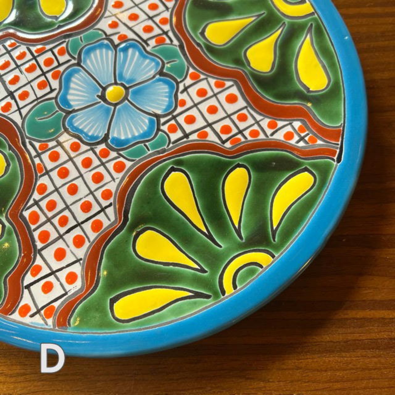Mexicco Guanajuato ware round plate L 6type　メキシコ　グアナファト焼　丸皿　L　全6種　プレート　大皿　メインディッシュ　ボウル　サラダボウル　メキシコ料理