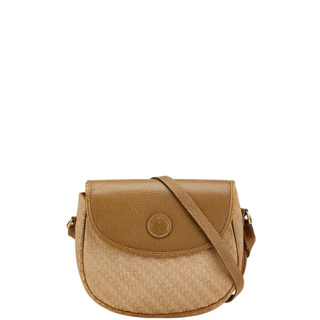 グッチ オールドグッチ ショルダーバッグ 007.754.0074 カーキ ブラウン キャンバス レザー レディース GUCCI 【中古】