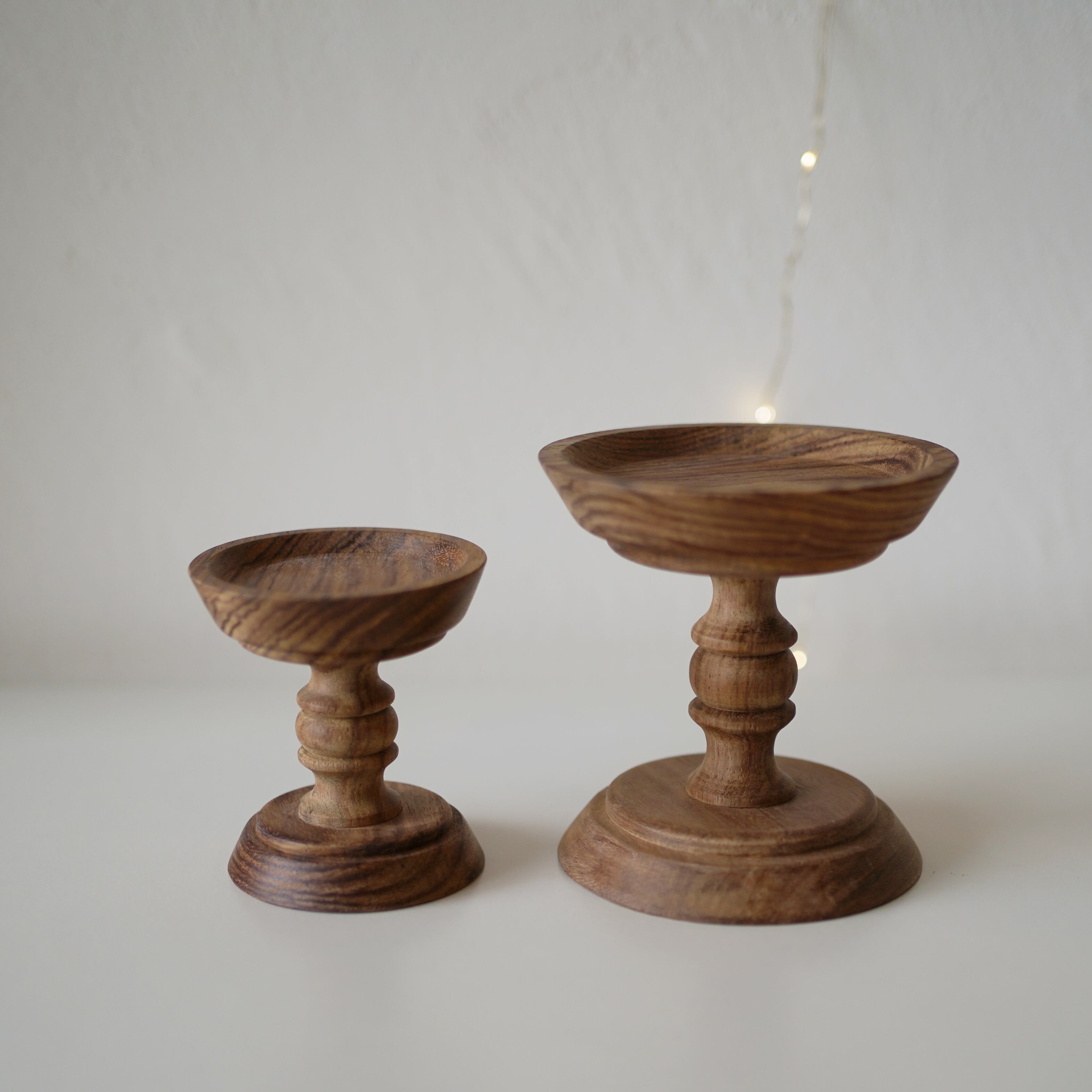 SHEESHAM WOOD キャンドルスタンド L