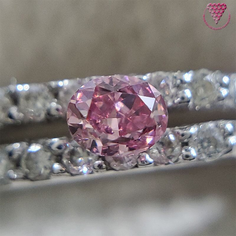 0.058 ct Fancy Vivid Purplish Pink VS2 天然 ピンク ダイヤモンド ...