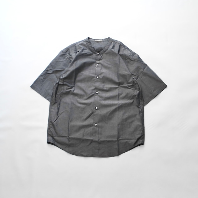 【LAMOND ラモンド】SOFT COTTON BAND COLLAR SHORT SLEEVE SHIRT JACKET ソフトコットンバンドカラーショートスリーブシャツジャケット LM-S-087