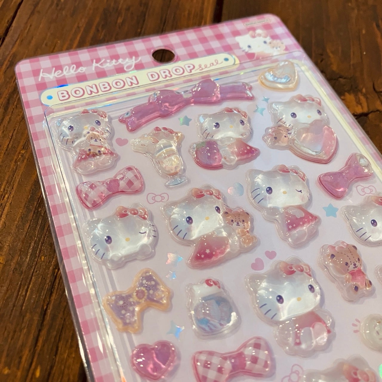 ハローキティ ボンボンドロップシール ピンク 新作】キティ ボンボン