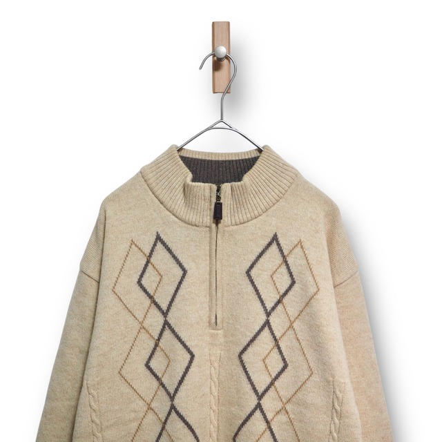 【VINTAGE】ハーフジップニット