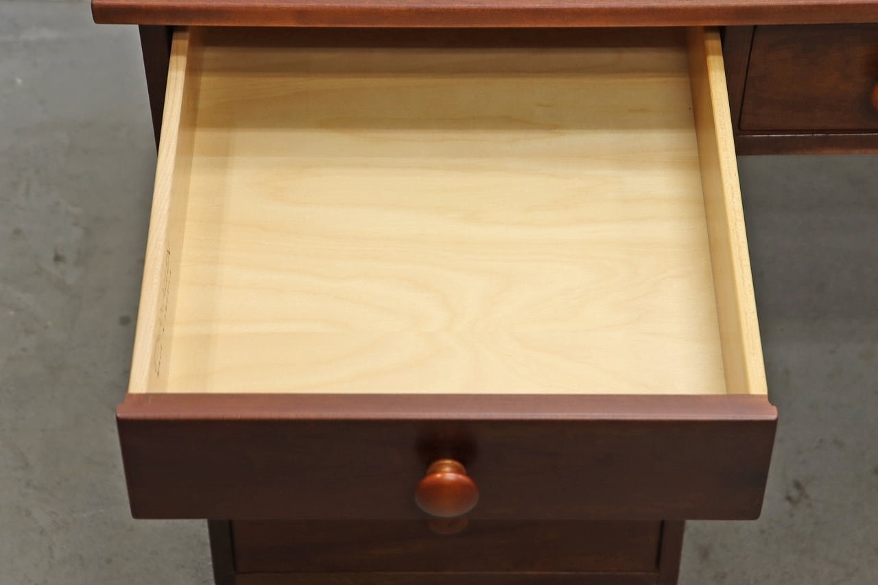 ETHAN ALLEN イーセンアーレン チェリー無垢材 クラシカル デスク 両袖