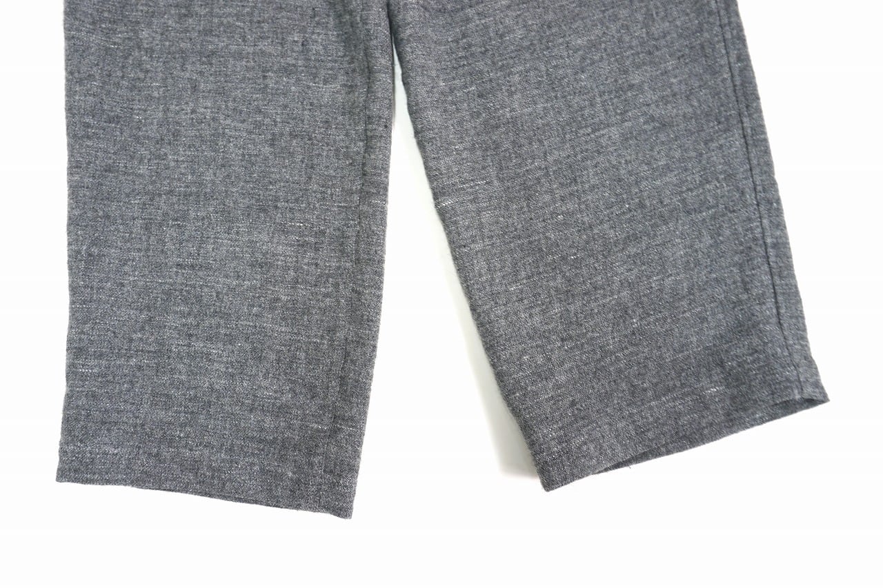 Wool Linen Tweed Wide Pants