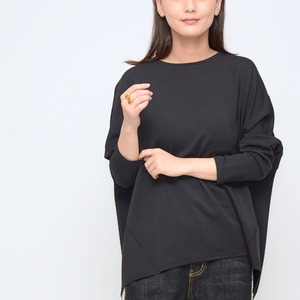 【ふんわり綺麗に】コクーンシルエットカットソー - LER-24109 ブラック -