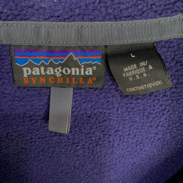 USA製　patagonia パタゴニア　シンチラスナップT フリース　ネイビー