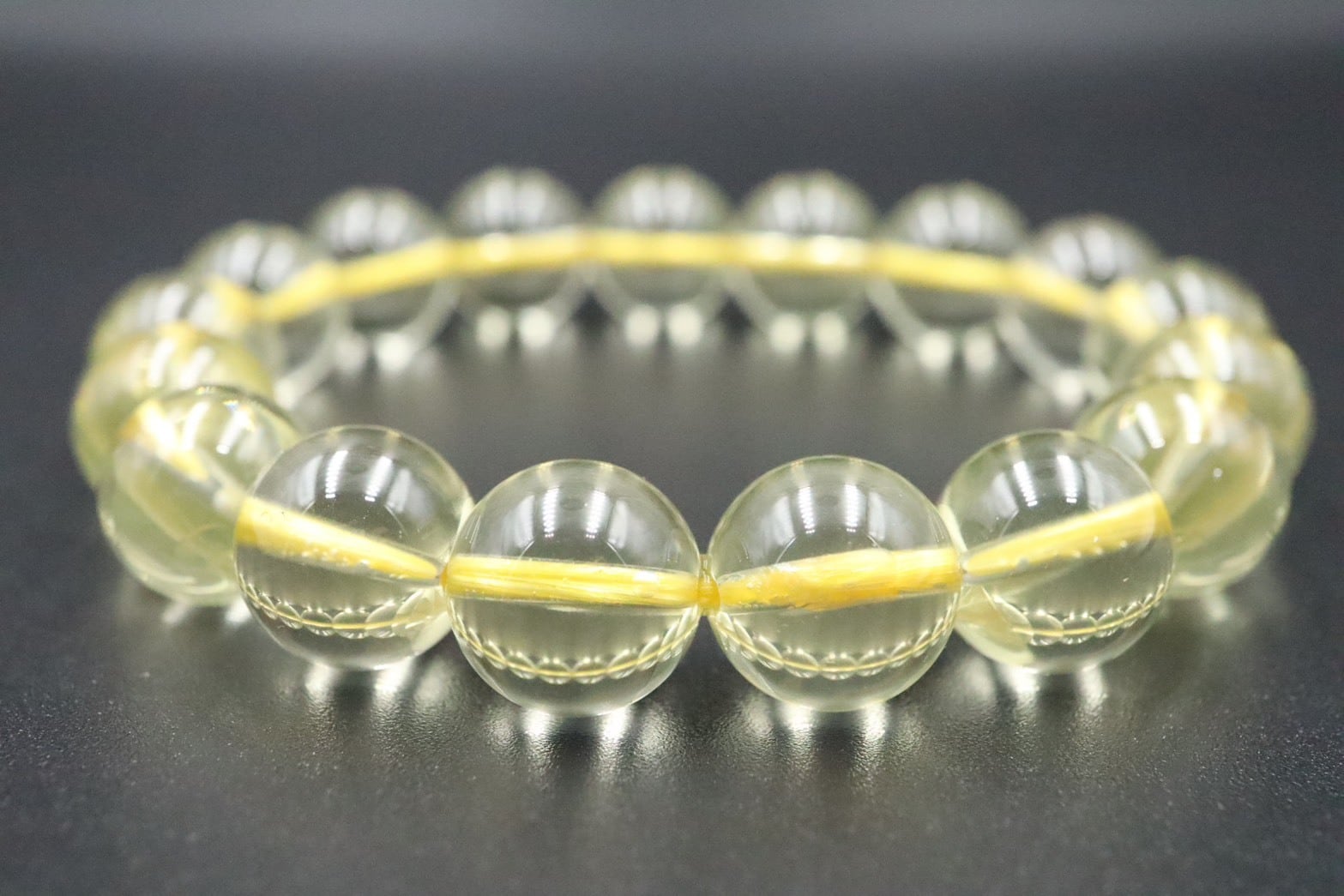 オウロヴェルデクォーツブレスレット12mm | Power Jewel∞