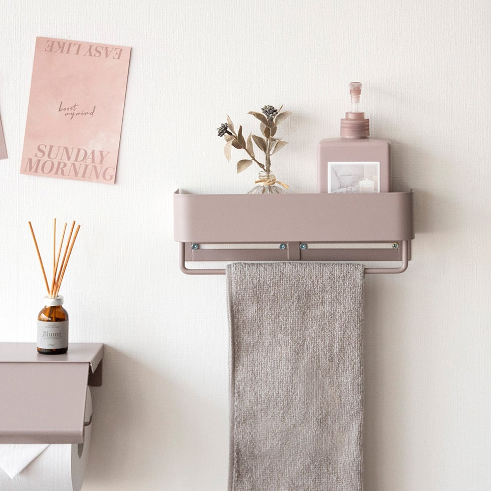 タオルハンガー タオル掛け タオルホルダー スタイリッシュ 棚付き