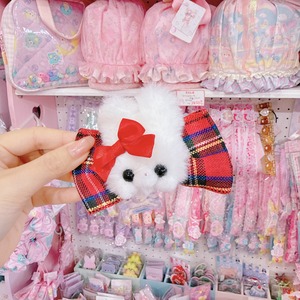 【G6】42-8タータンチェックモグモグちゃんヘアゴム