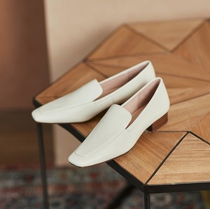 スクエアトゥレイジ―ローファー 3color W10356