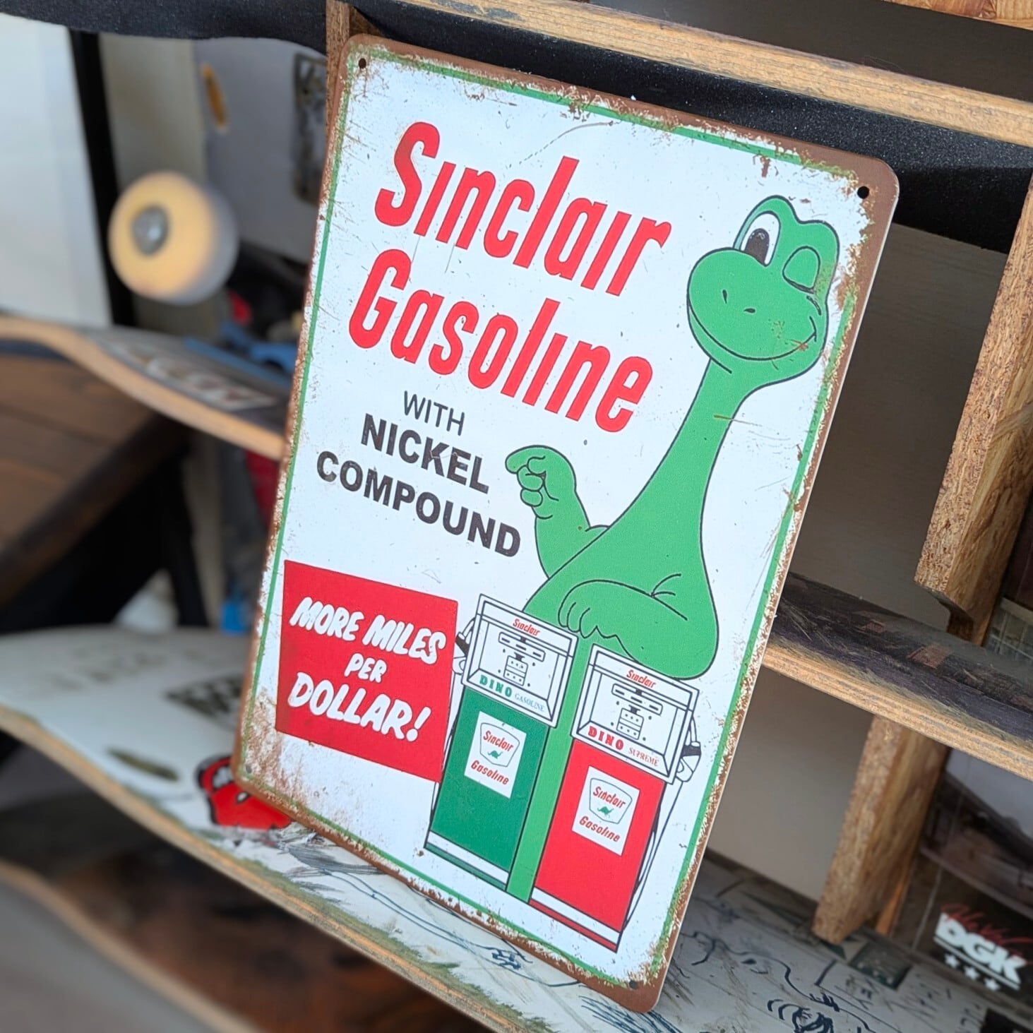 送料無料！ちょうどいいブリキ看板 【 Sinclair Oil Corporation